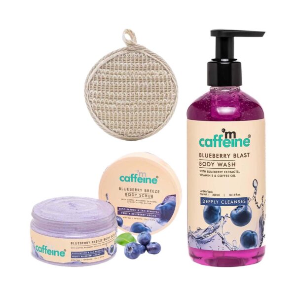 mCaffeine Blueberry Body Essentials Shower Kit - mCaffeine