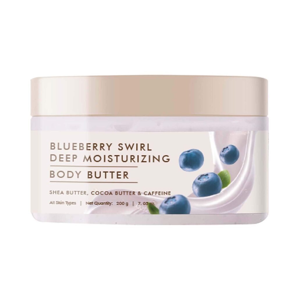 mCaffeine Blueberry Swirl Deep Moisturizing Body Butter (200 g) - mCaffeine