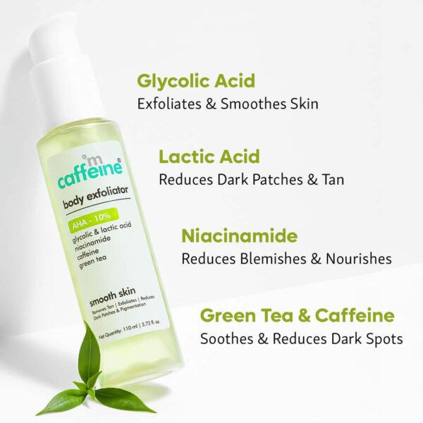 mCaffeine Body Exfoliator with Aha 10% & Green Tea (110ml) - mCaffeine