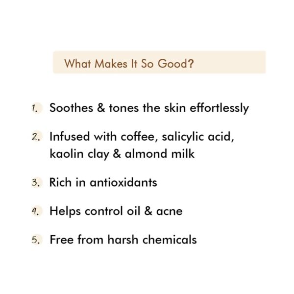 mCaffeine Cappuccino Coffee Face Mask with Salicylic Acid - (100g) - mCaffeine