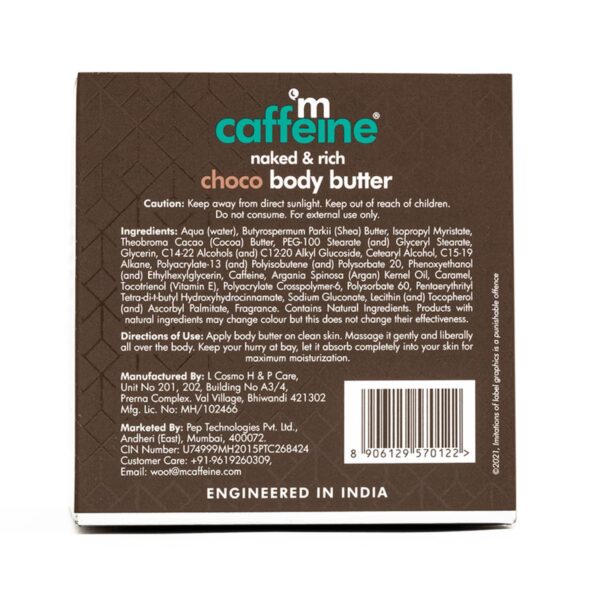 mCaffeine Choco & Shea Body Butter for Winters (100g) - mCaffeine
