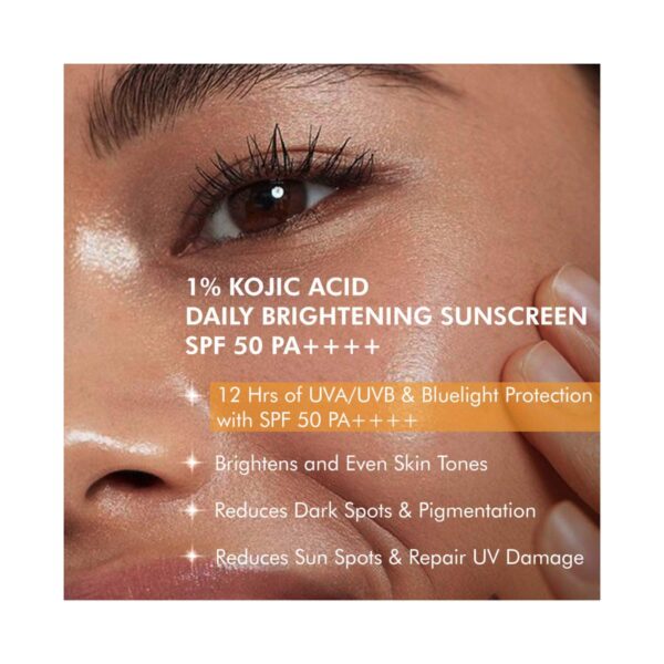 mCaffeine Clear Glow 1% Kojic Acid & Alpha Arbutin Brightening Sunscreen SPF 50 PA++++ (50 ml) - mCaffeine