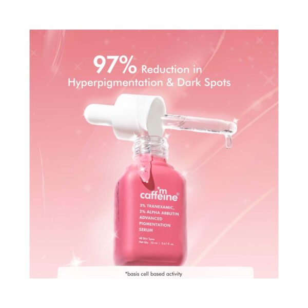 mCaffeine Clear Glow 3% Tranexamic 2% Alpha Arbutin Advanced Pigmentation Serum Treatment (20 ml) - mCaffeine