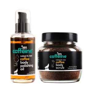 mCaffeine Coffee Body Scrub And Body Polishing Oil (2Pcs) - mCaffeine