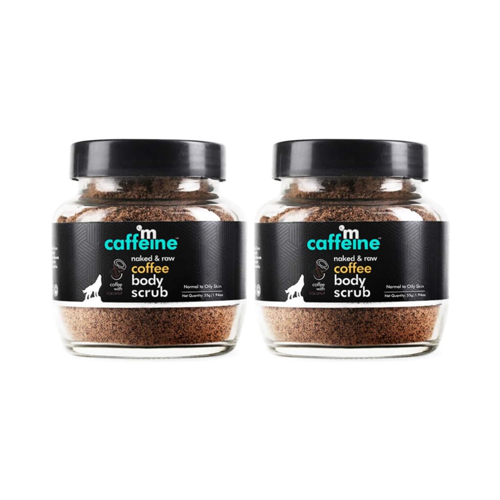 mCaffeine Coffee Body Scrub for Tan Removal Exfoliation & Soft-Smooth Skin Scrub Combo - mCaffeine