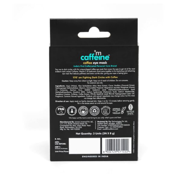 mCaffeine Coffee Eye Mask (3Pcs) - mCaffeine
