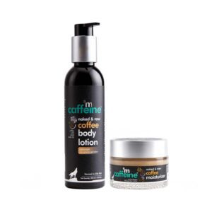 mCaffeine Coffee Face Moisturizer and Body Lotion Combo for Complete Winter Care (2Pcs) - mCaffeine