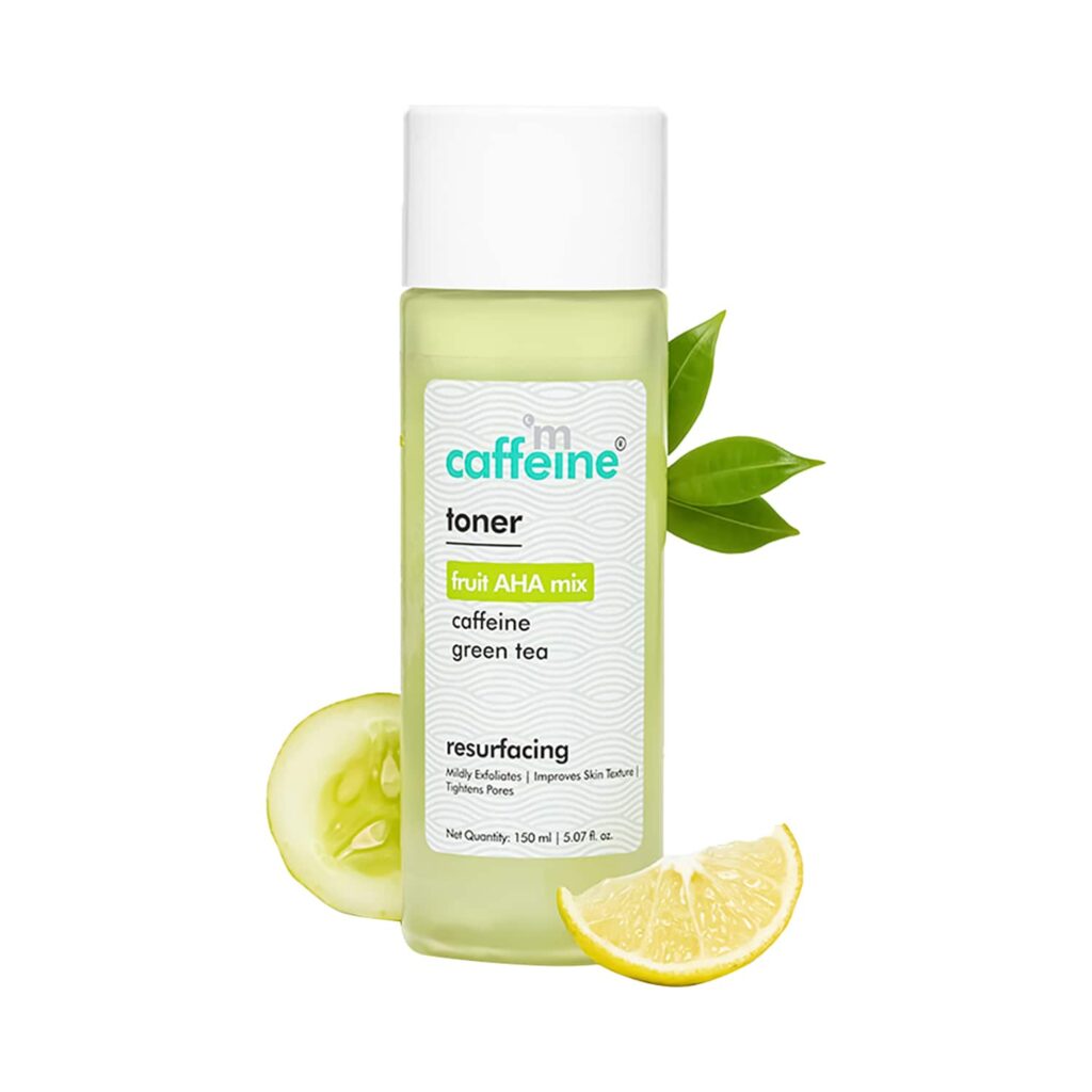 mCaffeine Fruit AHA And Green Tea Face Toner (150ml) - mCaffeine