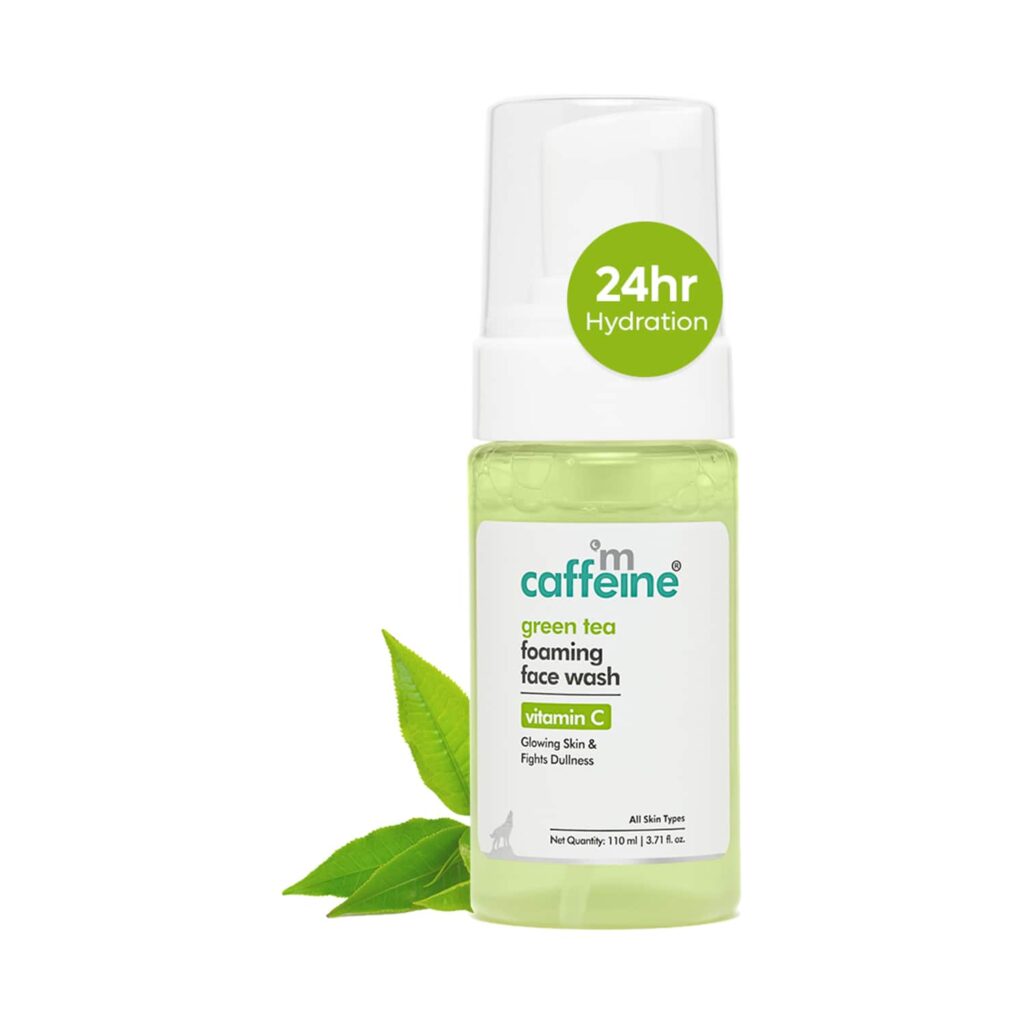 mCaffeine Green Tea Foaming Face Wash with Vitamin C (110ml) - mCaffeine