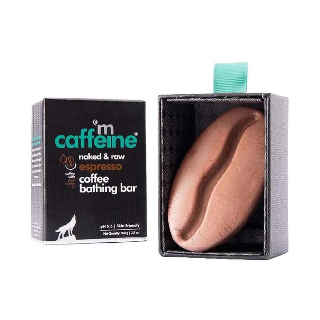 mCaffeine Naked & Raw Espresso Coffee Bathing Bar Soap - (100g) - mCaffeine