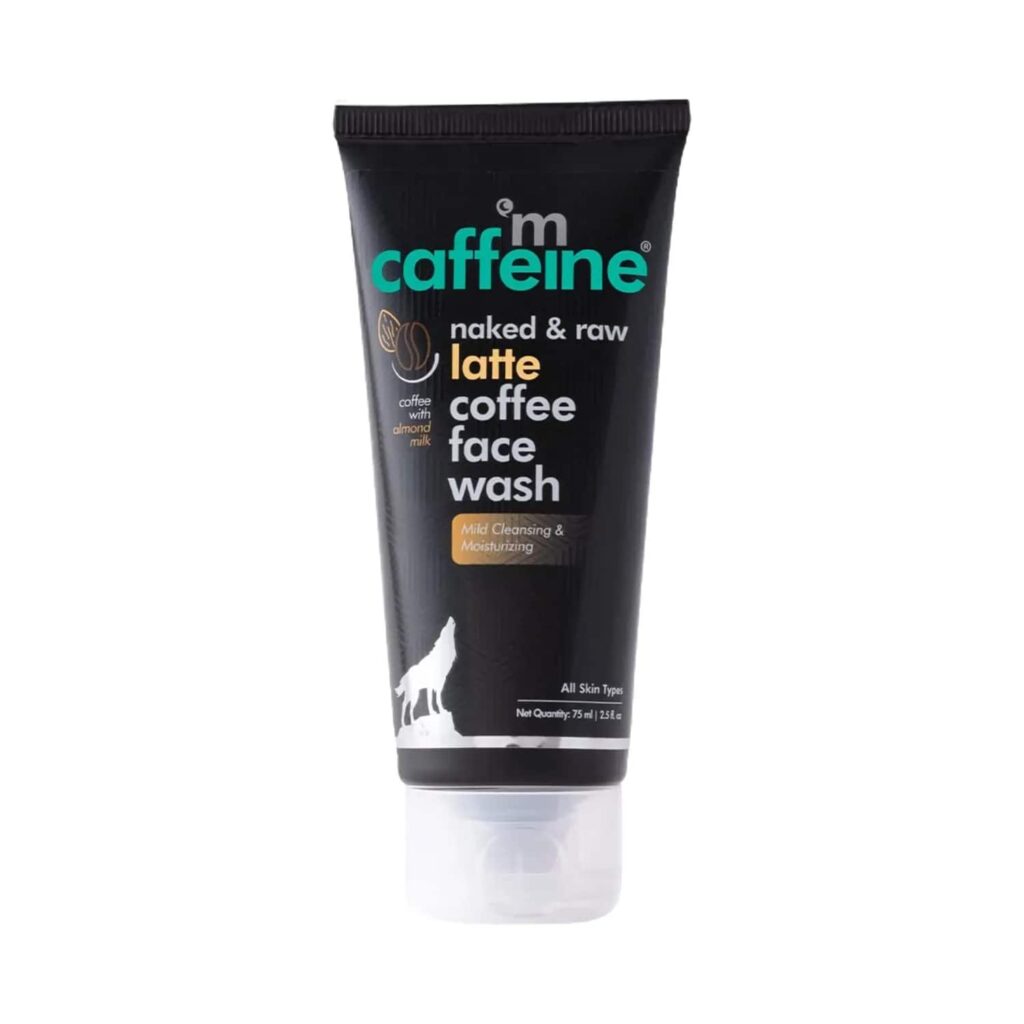 mCaffeine Naked & Raw Latte Coffee Face Wash for Mild Cleansing with Almond Milk & Shea Butter - (75ml) - mCaffeine
