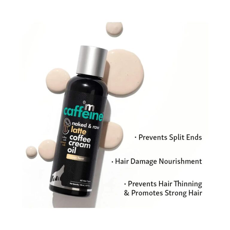 mCaffeine Naked & Raw Latte Coffee Scalp & Hair Cream Oil - (150ml) - mCaffeine