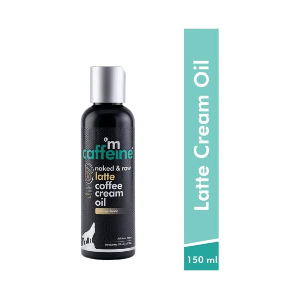 mCaffeine Naked & Raw Latte Coffee Scalp & Hair Cream Oil - (150ml) - mCaffeine