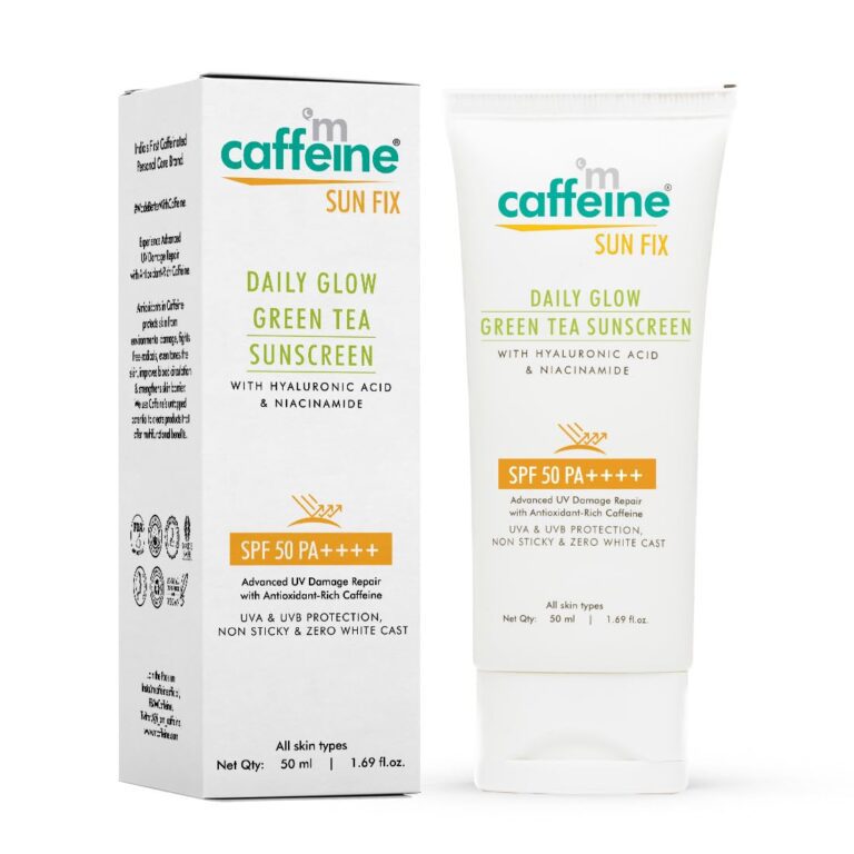mCaffeine Niacinamide and Hyaluronic Acid Sunscreen SPF 50++ for Oily Skin | Mattifying, Zero White Care, Water Resistant & Non Sticky Sunscreen for Women & Men | Prevents Tan &...