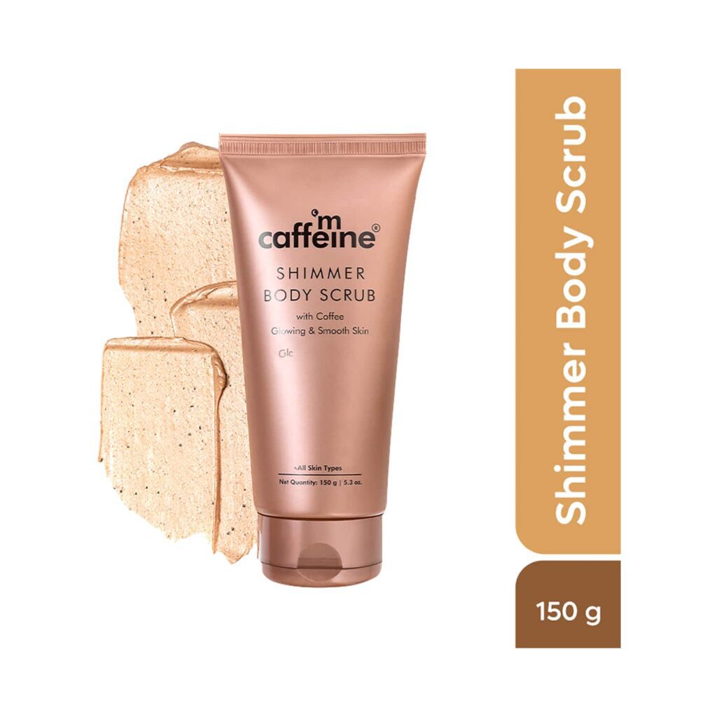 mCaffeine Shimmer Body Scrub with Coffee for Smooth & Glowing Skin (150g) - mCaffeine