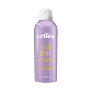 mCaffeine Sun Bath SPF 80 + Pa++++ Body Sunscreen Spray (100 ml) - mCaffeine