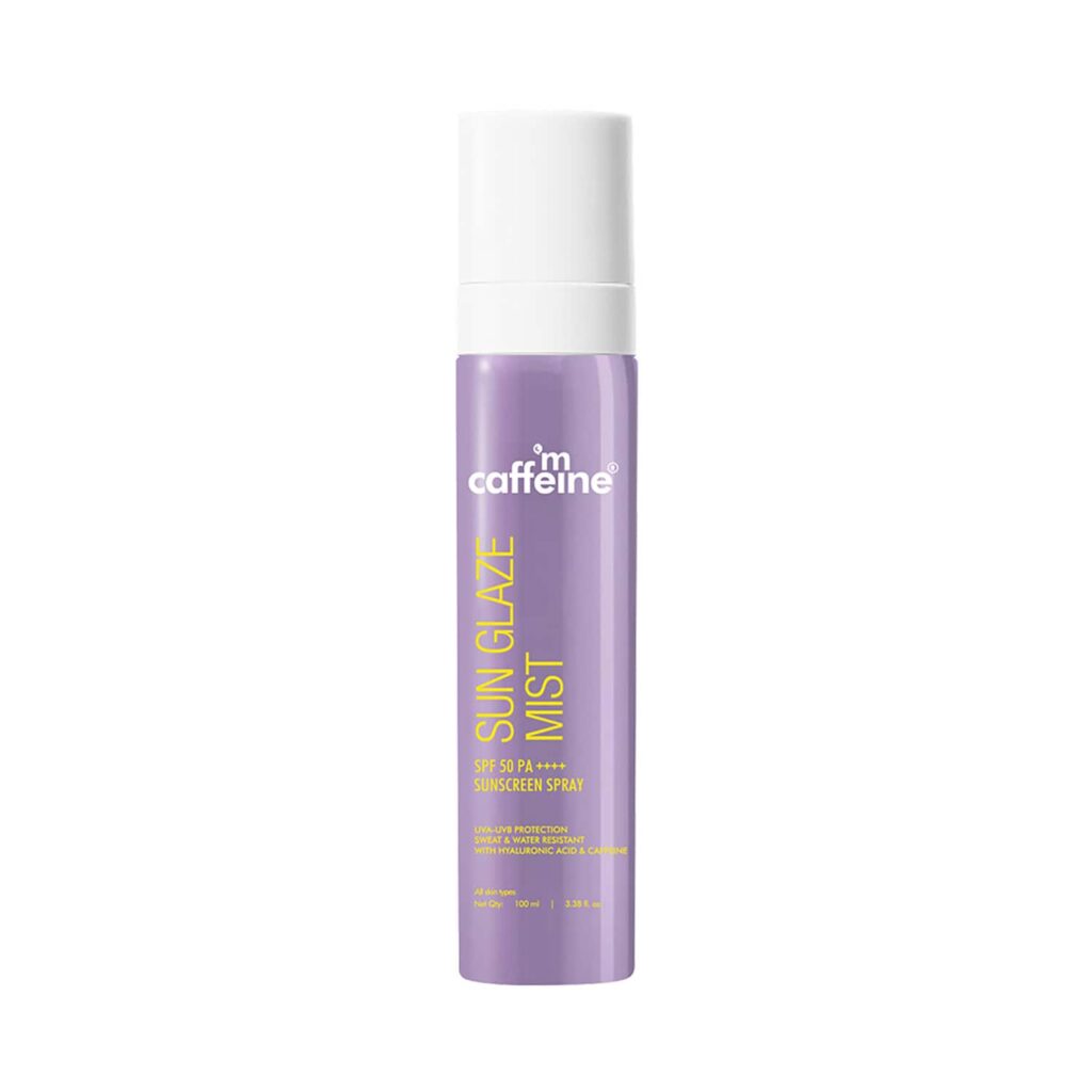 mCaffeine Sun Glaze Mist SPF 50 Pa++++ Sunscreen Spray (100 ml) - mCaffeine