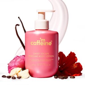 mCaffeine Sweet Escape Perfume Body Lotion | Niacinamide, Cocoa Butter & Shea Butter For Deep Moisturization | Lightweight, Non-Sticky | Fruity-Floral Fragrance | Body Lotion...