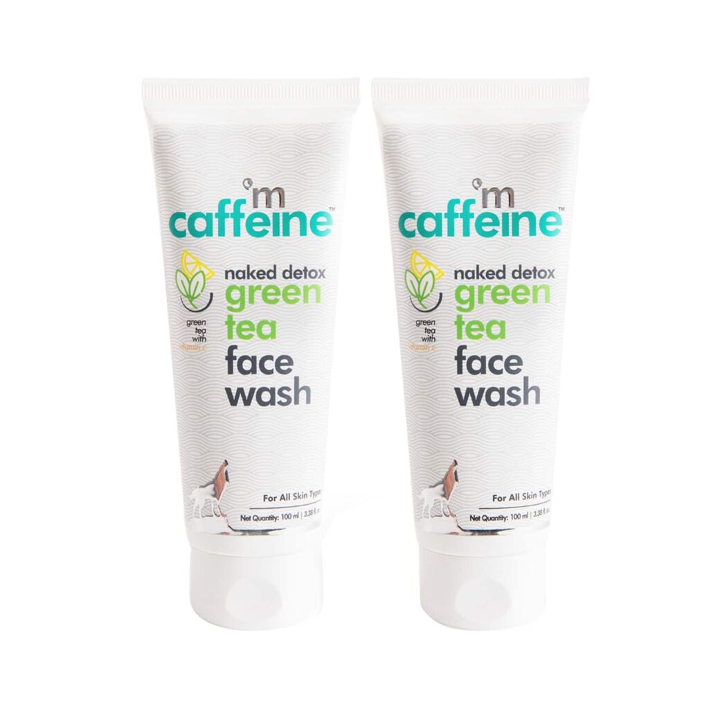 mCaffeine Vitamin C Green Tea Face Wash with Hyaluronic Acid (2Pcs) - mCaffeine