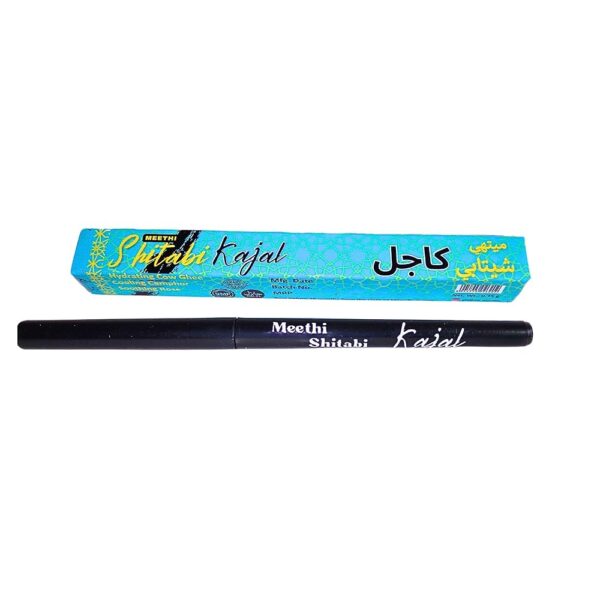 Meethi Shitabi Kajal Pencil for women | Deluxe Box Packing | Dawoodi Bohra Shitabi kajal | Textured Waterproof Smudge-proof Kajal | 24 hr wear | Intense Black | 3.5 g