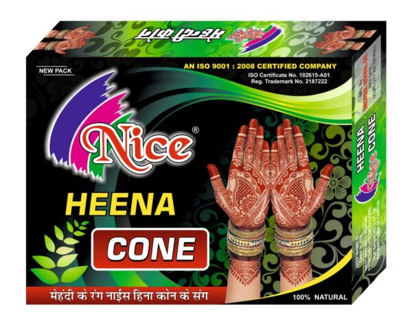 Mehendi Cones For Hand | Natural Mehndi For Hand Designing | Reddish Brown Color Long Lasting Cones | Natural Henna Cones For Festivals Marriage ((45g) (12 Cones in a Box, Pack...