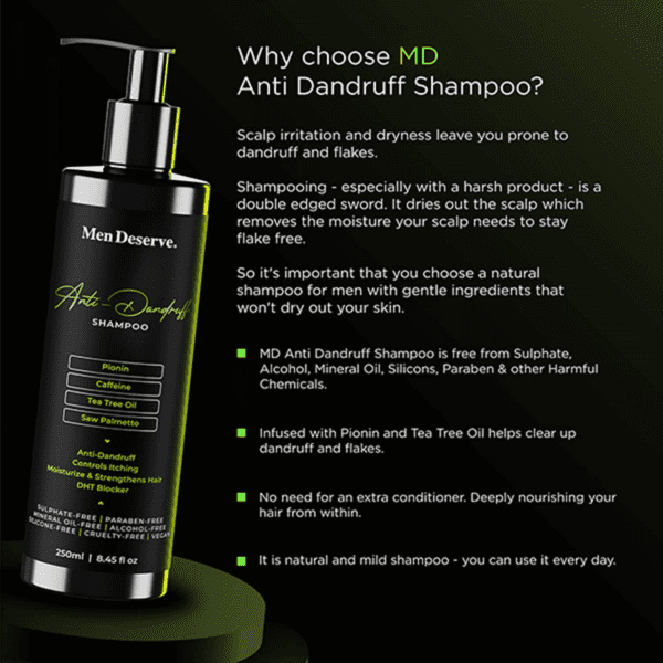 Men Deserve Anti-Dandruff Conditioning Shampoo (250ml) - Men Deserve