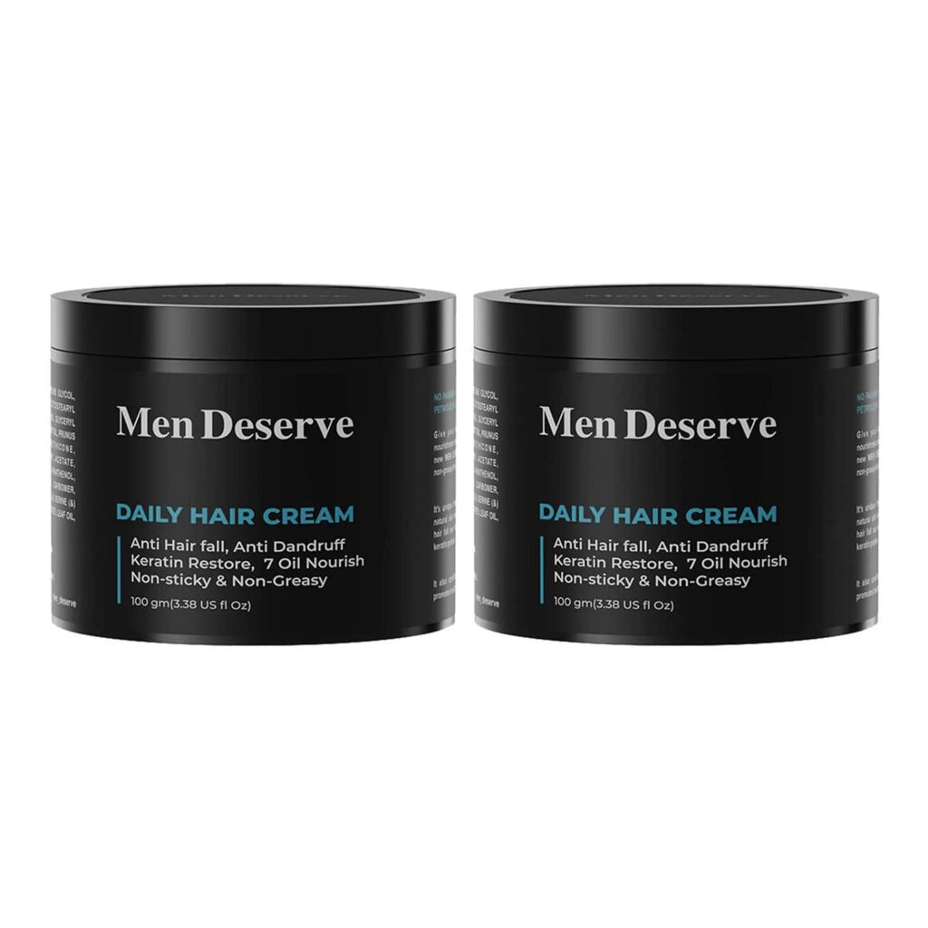 Men Deserve Daily Hair Cream 7 Oil Nourish (100 g) Combo - Men Deserve