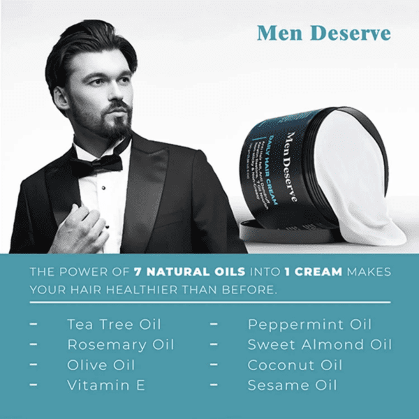 Men Deserve Daily Hair Cream 7 Oil Nourish (100 g) Combo - Men Deserve