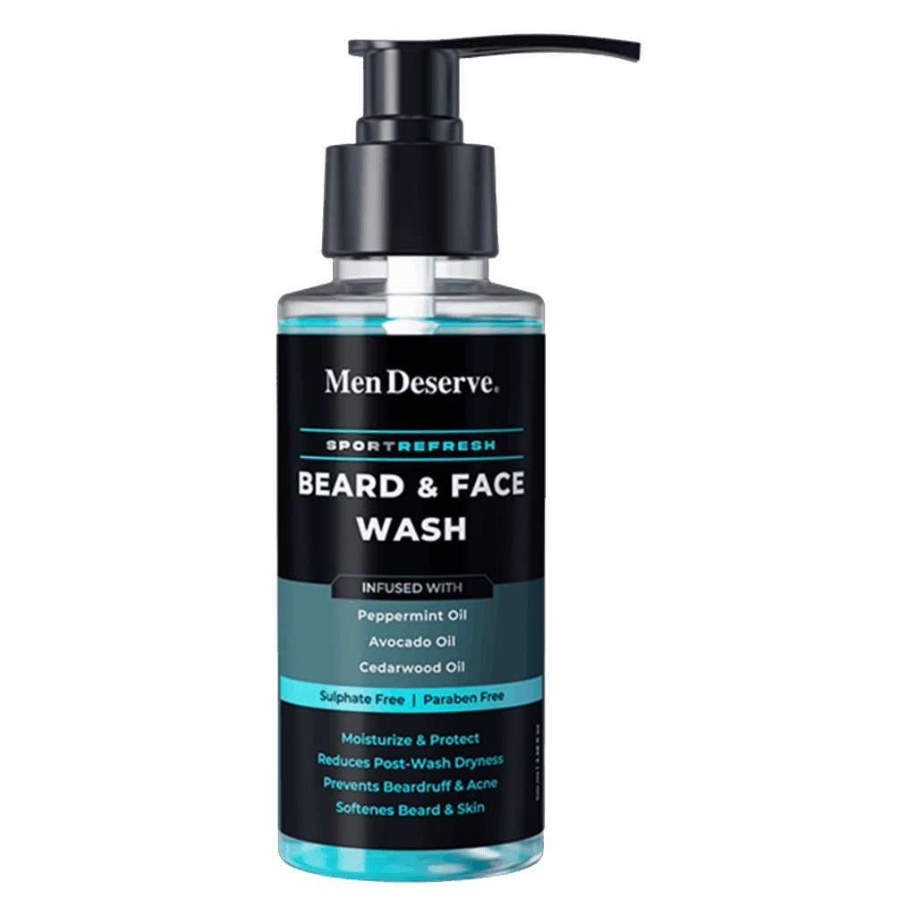 Men Deserve Sport Refresh Beard and Face Wash (100ml) - Men Deserve