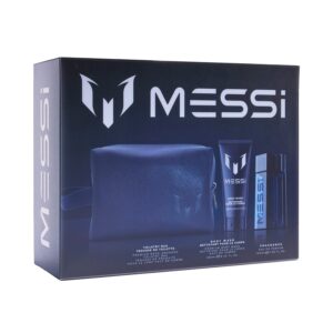 Messi Gift Set - Body Wash (250 ml) + Eau De Parfum (100 ml) +  Premium Toiletry Bag - Messi