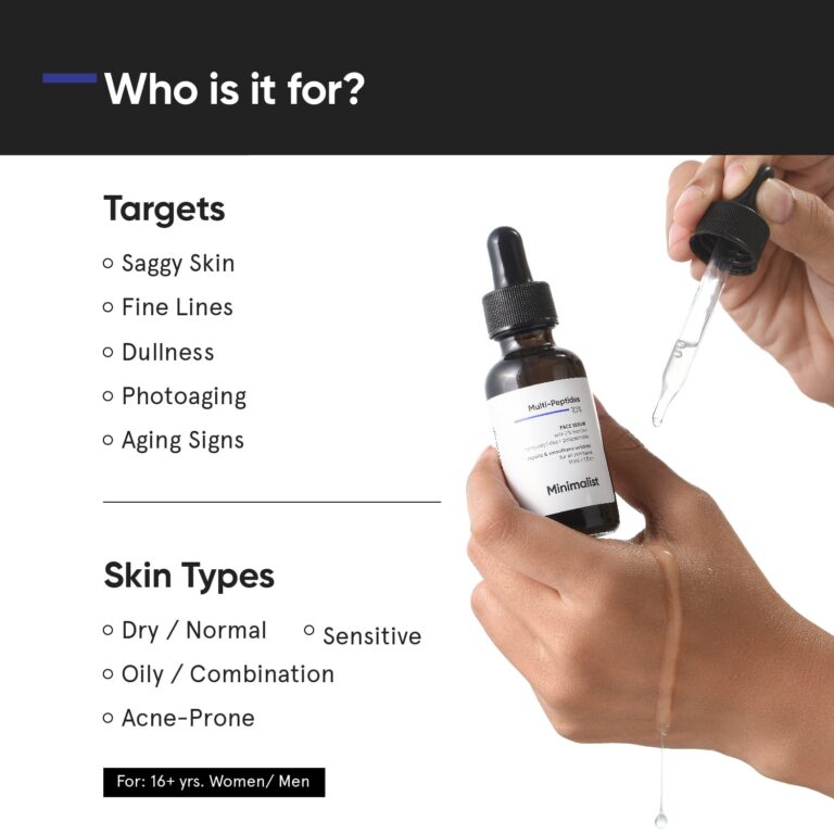 Minimalist 10% Multi Peptide Face Serum For Anti Aging & Collagen Boost With Bio-Placenta (30ml) - Minimalist