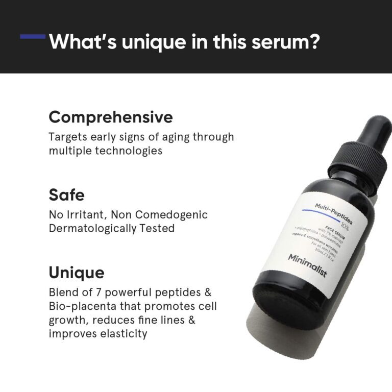 Minimalist 10% Multi Peptide Face Serum For Anti Aging & Collagen Boost With Bio-Placenta (30ml) - Minimalist