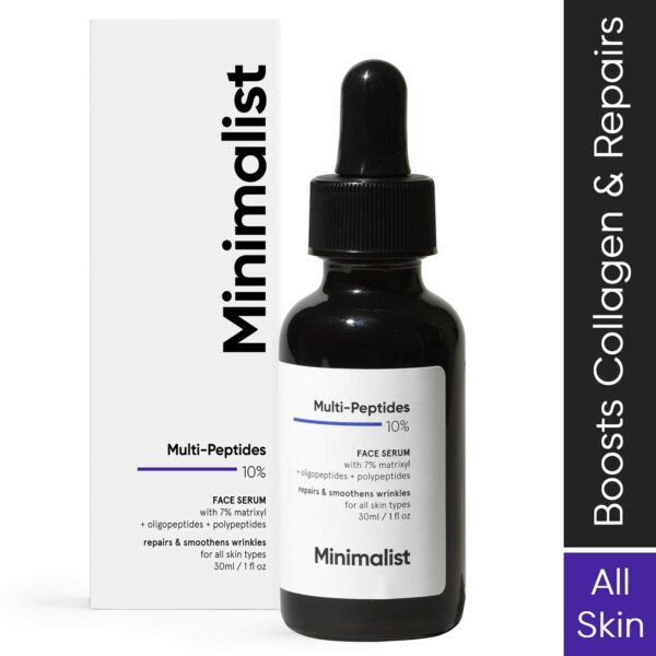Minimalist 10% Multi Peptide Face Serum For Anti Aging & Collagen Boost With Bio-Placenta (30ml) - Minimalist