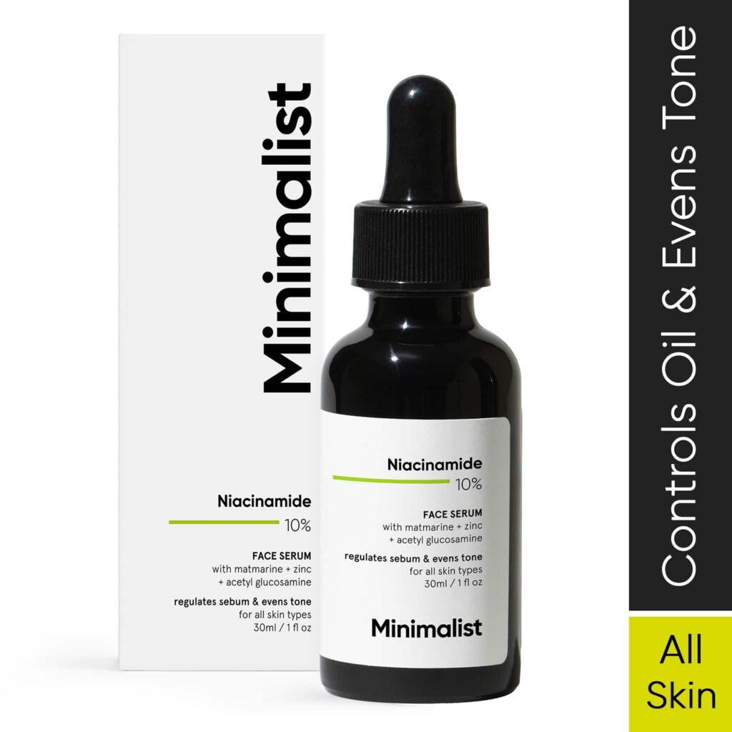 Minimalist 10% Niacinamide Face Serum With Matmarine + Zinc For Reducing Oil & Blemishes (30ml) - Minimalist