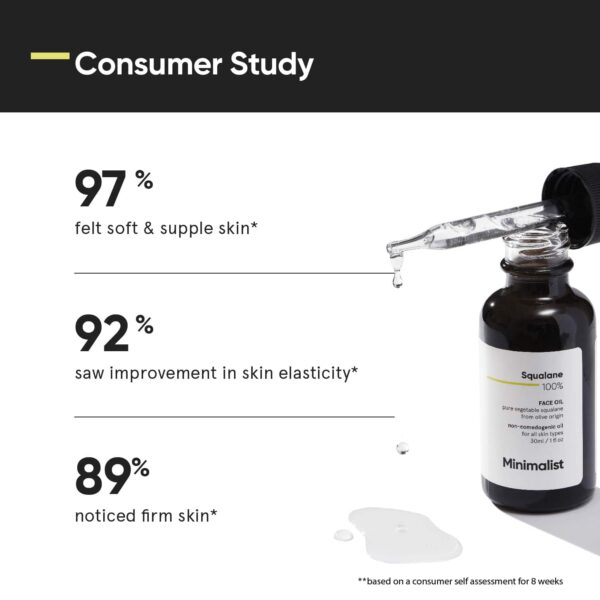 Minimalist 100% Squalane Face Oil Plant Derived For all skin Moisturizing & Reducing Fine Lines (30ml) - Minimalist
