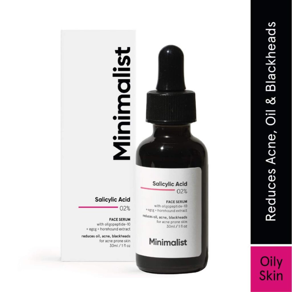 Minimalist 2% Salicylic Acid Face Serum Reduces Oil, Blackheads & Acne (30ml) - Minimalist