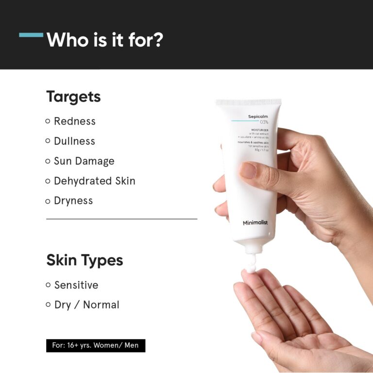 Minimalist 3% Sepicalm Face Moisturizer sensitive skin cream with Oat - Nourishing & Soothing (50g) - Minimalist