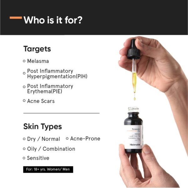 Minimalist 3% Tranexamic Acid Face Serum for Melasma- Acne Scars- Hyperpigmentation Or (PIH/PIE) (30 ml) - Minimalist