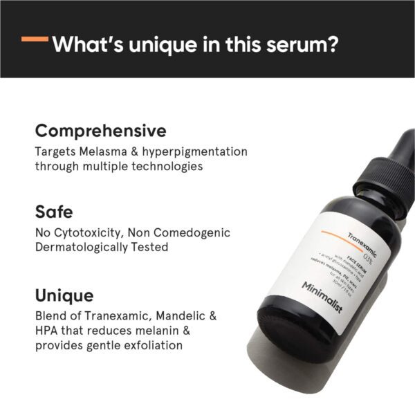 Minimalist 3% Tranexamic Acid Face Serum for Melasma- Acne Scars- Hyperpigmentation Or (PIH/PIE) (30 ml) - Minimalist