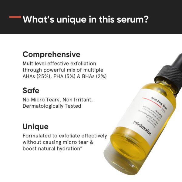 Minimalist AHA 25% + PHA 5% + BHA 2% Face Peel - (30ml) - Minimalist