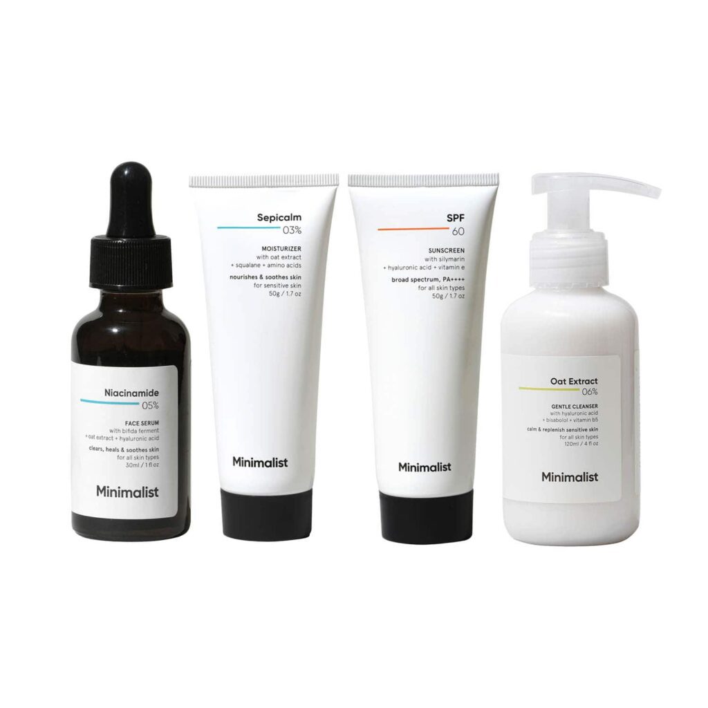 Minimalist Daily Skincare Routine For Sensitive Skin & Damaged Barrier Csms Combo - Minimalist