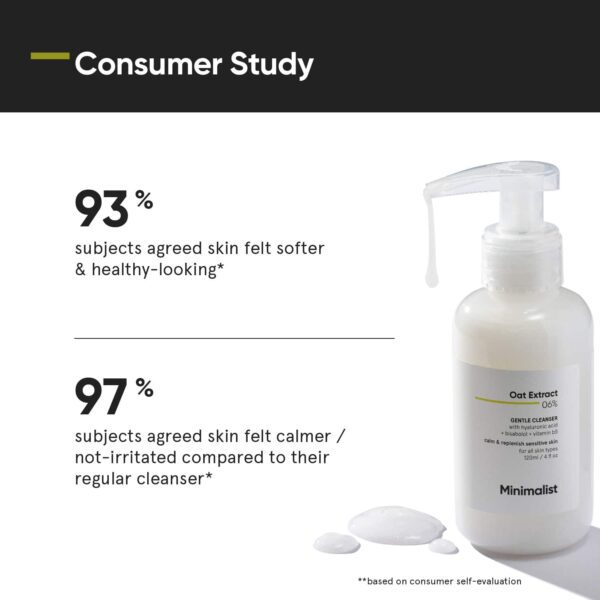 Minimalist Oat Extract 6% Gentle Low-Foaming Cleanser With Hyaluronic Acid (120ml) - Minimalist
