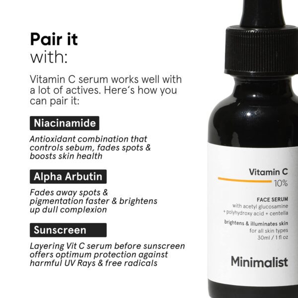 Minimalist Radiance and Defense Face Serum 30 ml + SPF 50 Sunscreen Stick with Broad Spectrum Combo - Minimalist