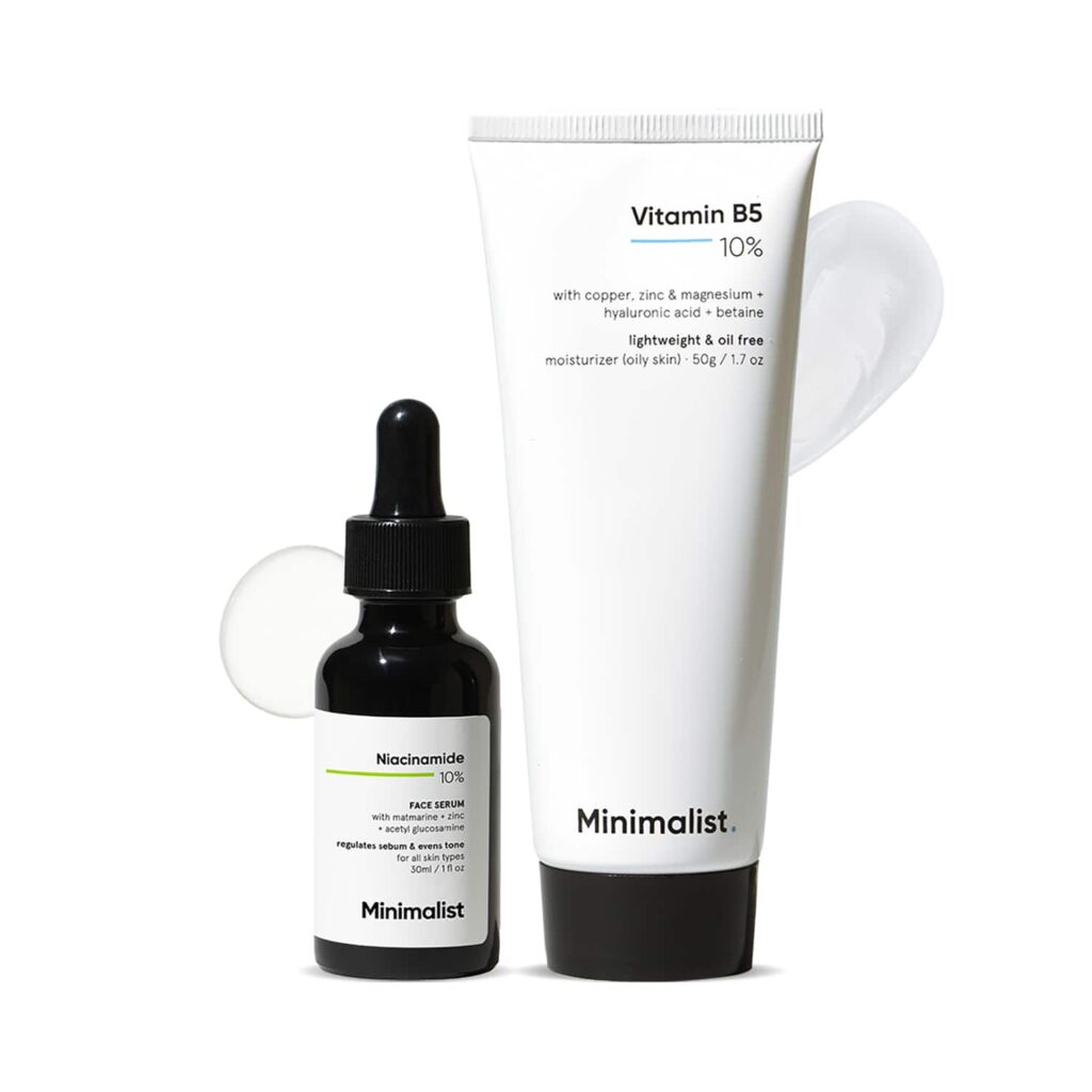 Minimalist Skin Repair Duo Vitamin B5 10% Moisturizer + Niacinamide 10% Face Serum Combo - Minimalist
