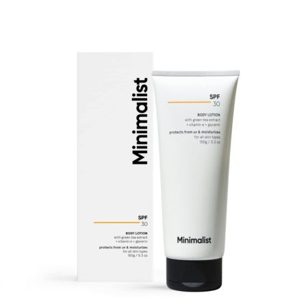 Minimalist SPF 30 Body Sunscreen, UVA & UVB Protection | Nourishing Lotion | Broad Spectrum PA+++ Sunscreen for All Skin Types | For Men & Women | 150 g