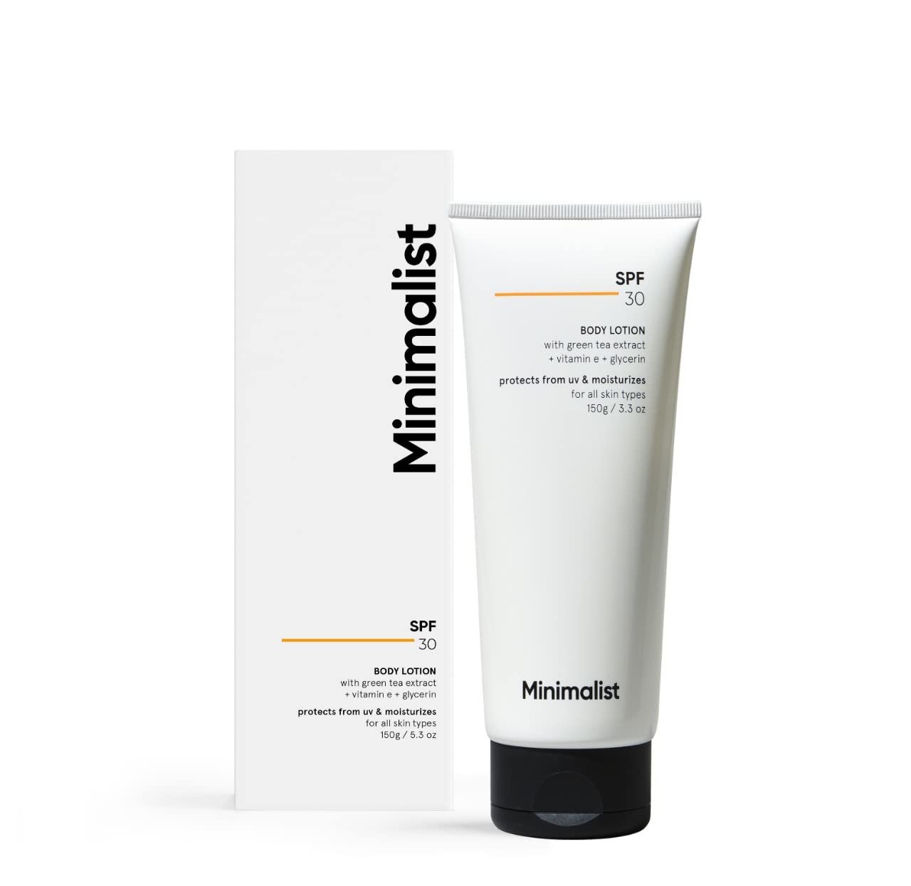 Minimalist SPF 30 Body Sunscreen, UVA & UVB Protection | Nourishing Lotion | Broad Spectrum PA+++ Sunscreen for All Skin Types | For Men & Women | 150 g