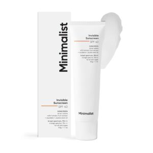 Minimalist UV Protection Invisible Sunscreen SPF 40 PA+++ for Oily Skin | | Ultra Light Sunscreen Gel with Matte Finish | Clinically Tested in USA (In-Vivo) | No White Cast |...