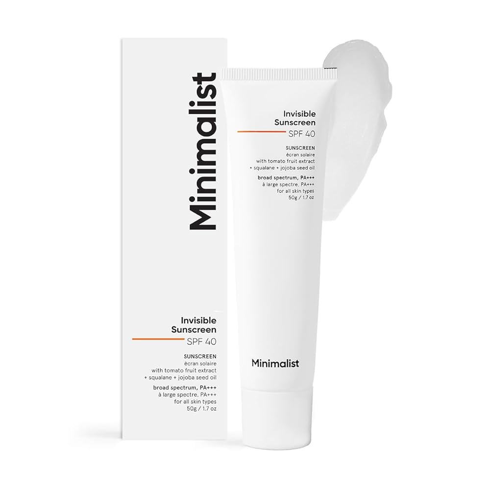 Minimalist UV Protection Invisible Sunscreen SPF 40 PA+++ for Oily Skin | | Ultra Light Sunscreen Gel with Matte Finish | Clinically Tested in USA (In-Vivo) | No White Cast |...