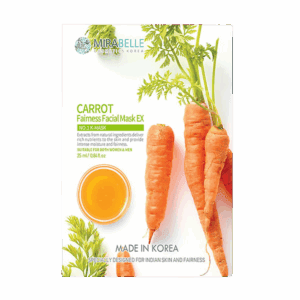Mirabelle Cosmetics Korea Carrot Fairness Facial Sheet Mask Ex (25ml) - Mirabelle Cosmetics Korea