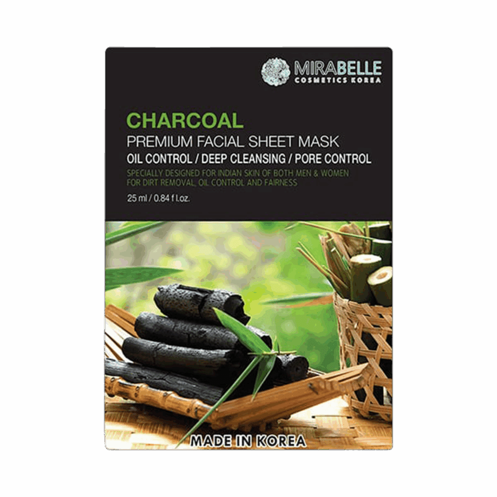 Mirabelle Cosmetics Korea Charcoal Premium Facial Sheet Mask (25ml) - Mirabelle Cosmetics Korea